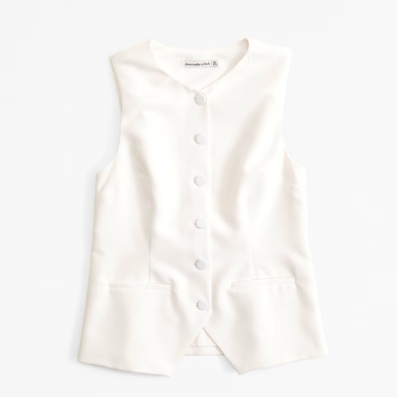 NEW - Cream Linen Vest - Picture 1 of 7